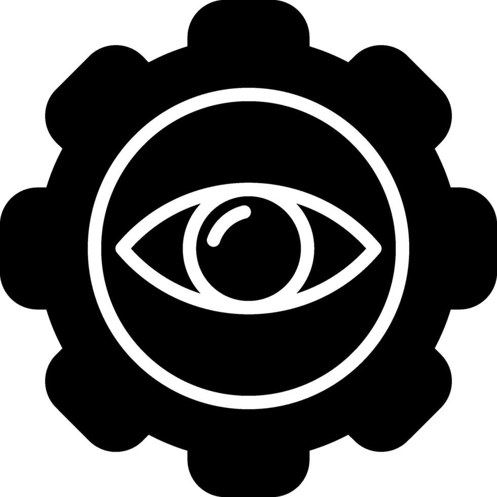 Vision Glyph Icon vector