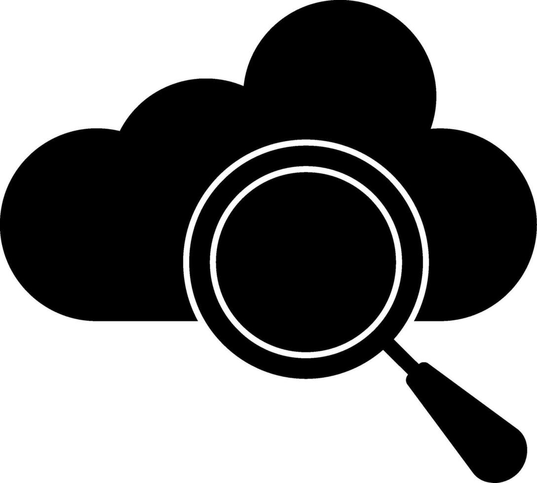 Cloud Computing Glyph Icon vector