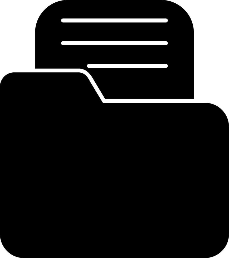 File Glyph Icon vector