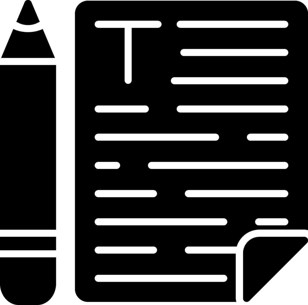 Copywriter Glyph Icon vector