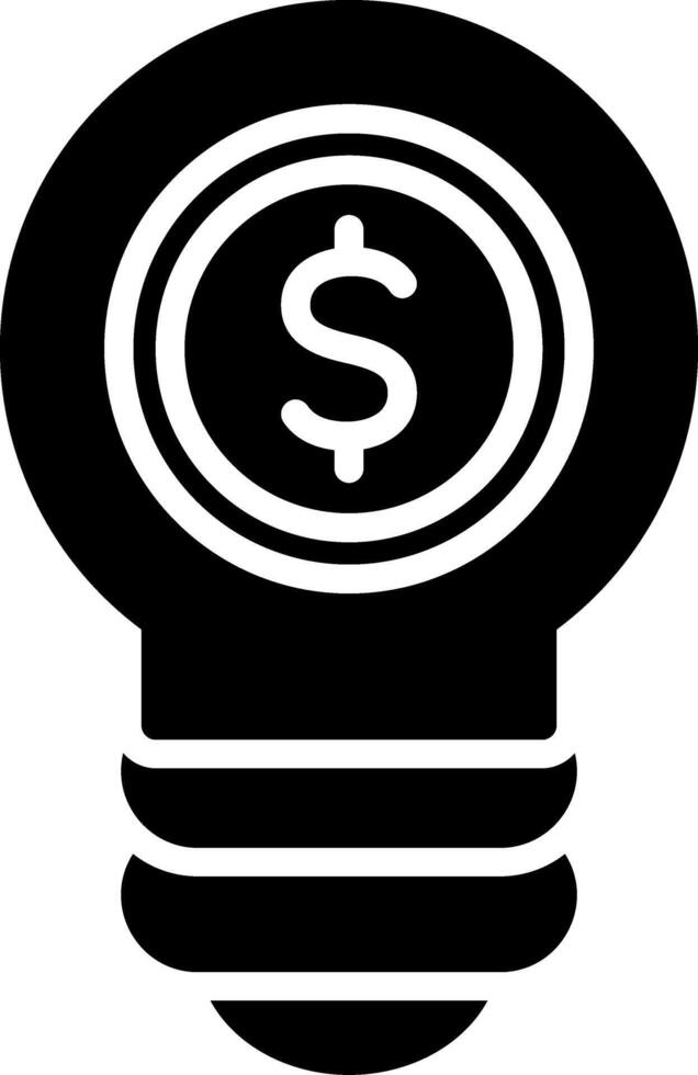 Light Bulb Glyph Icon vector