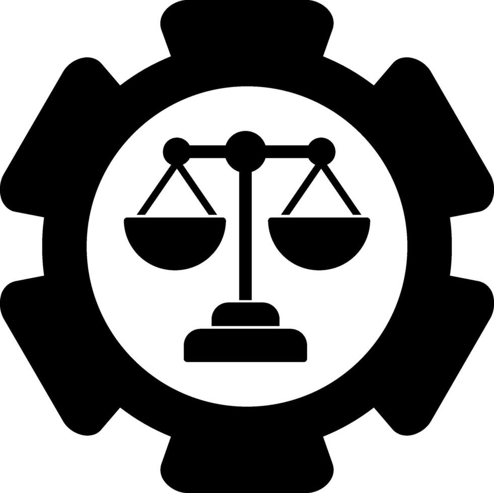 Gear Glyph Icon vector