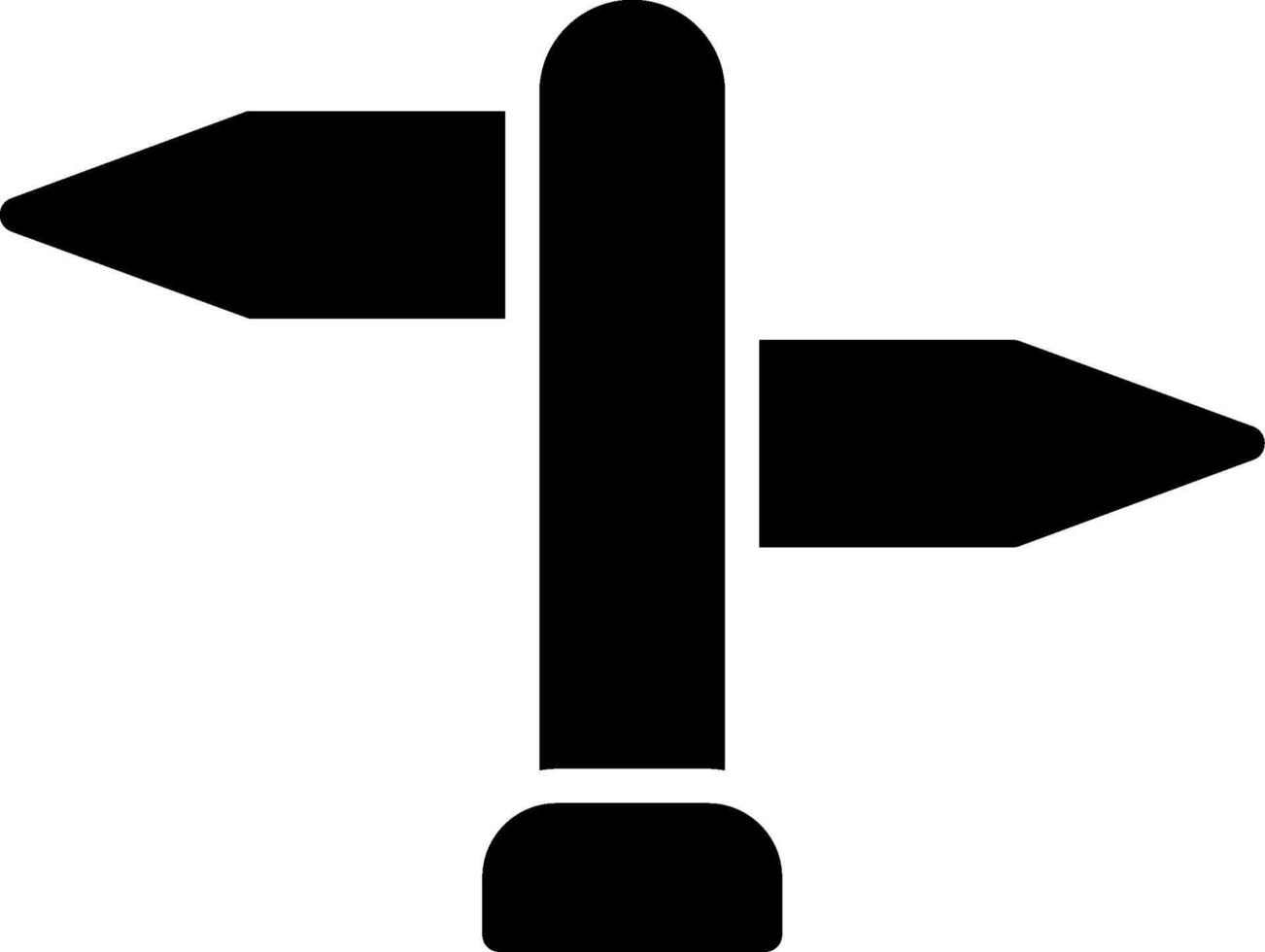 Signpost Glyph Icon vector