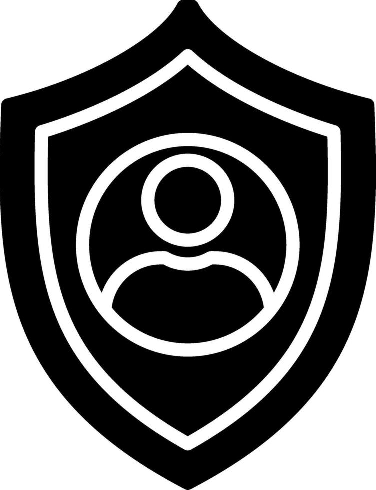 Shield Glyph Icon vector