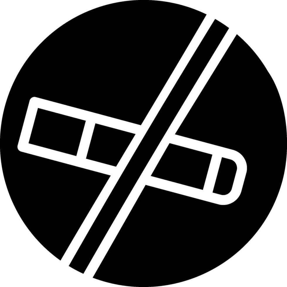 Smoking Free Glyph Icon vector