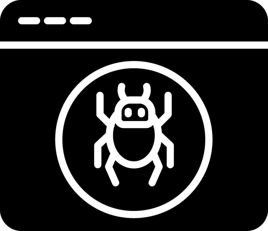 Bug Glyph Icon vector