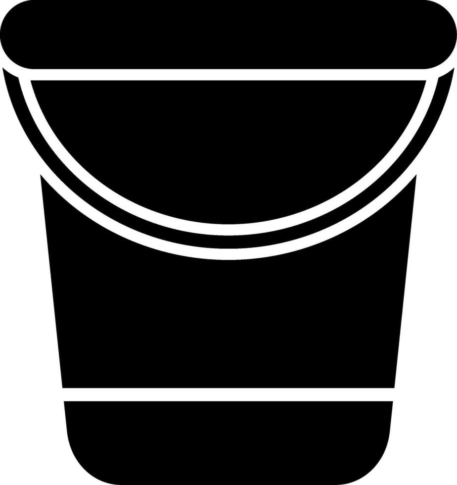 Water Bucket Glyph Icon vector