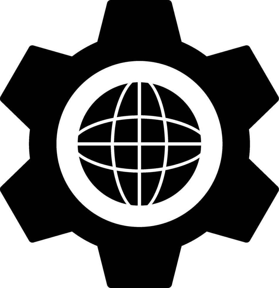 Cogwheel Glyph Icon vector