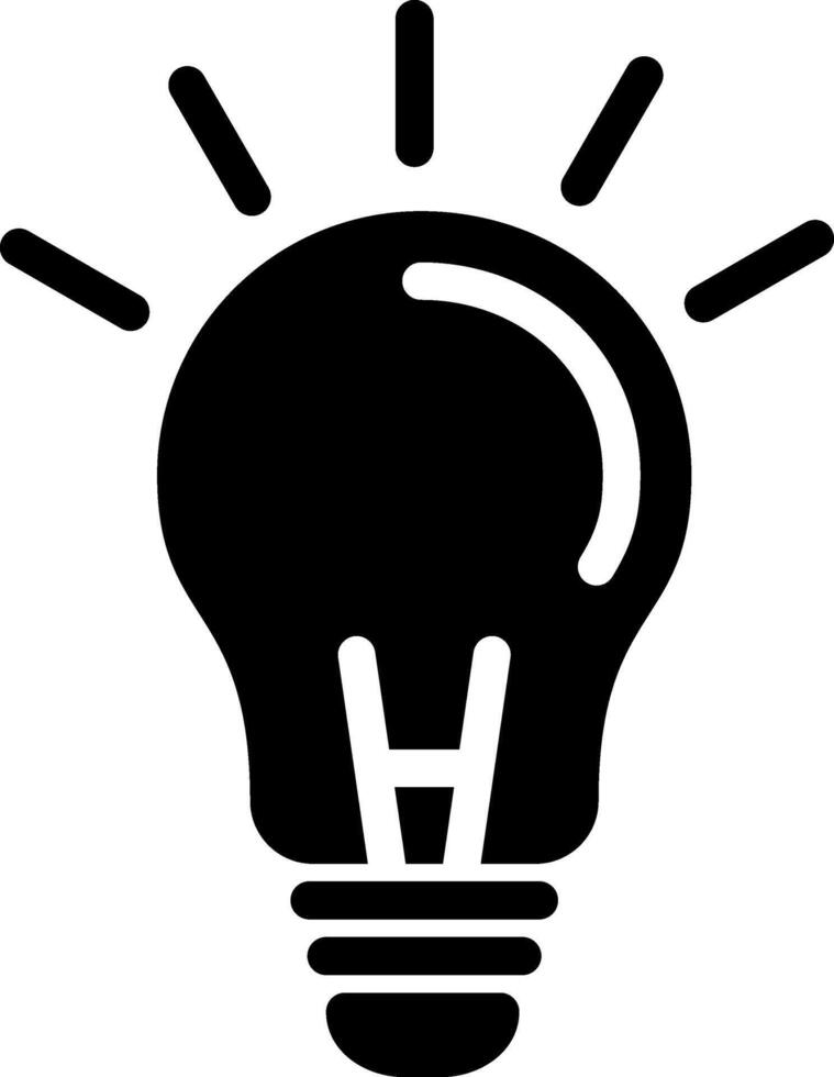 Light Bulb Glyph Icon vector