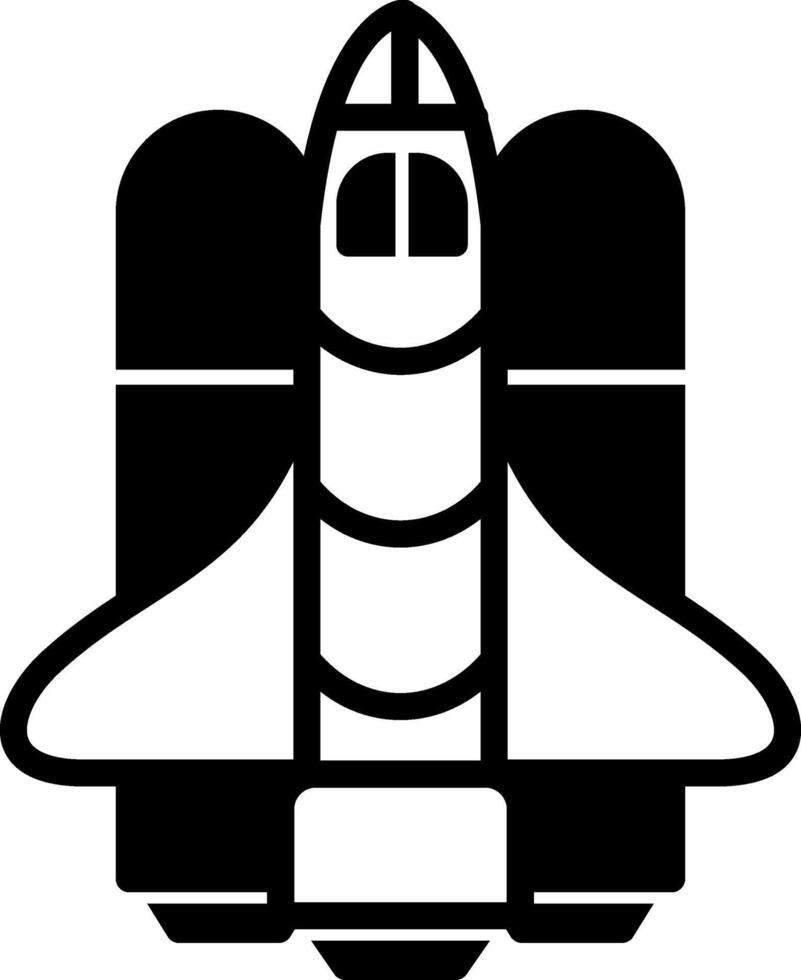 Spaceship Glyph Icon vector