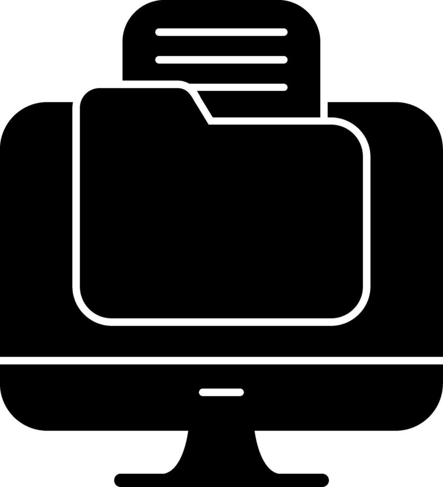 File Glyph Icon vector