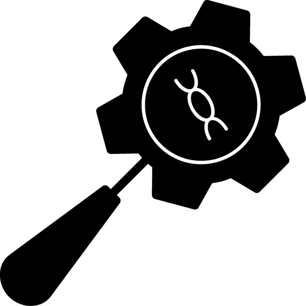 DNA Glyph Icon vector