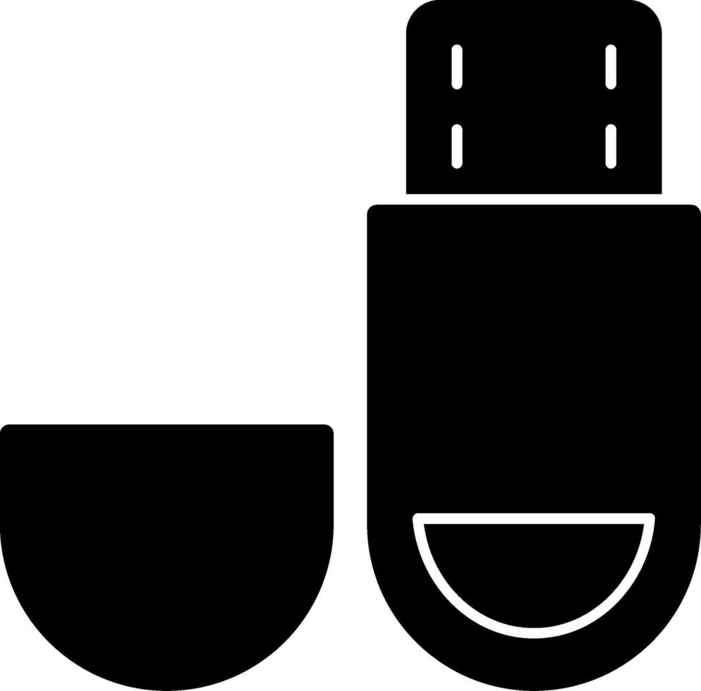 Usb Drive Glyph Icon vector