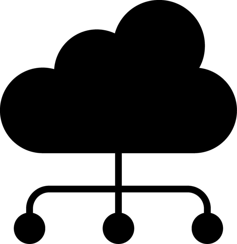 Cloud Computing Glyph Icon vector