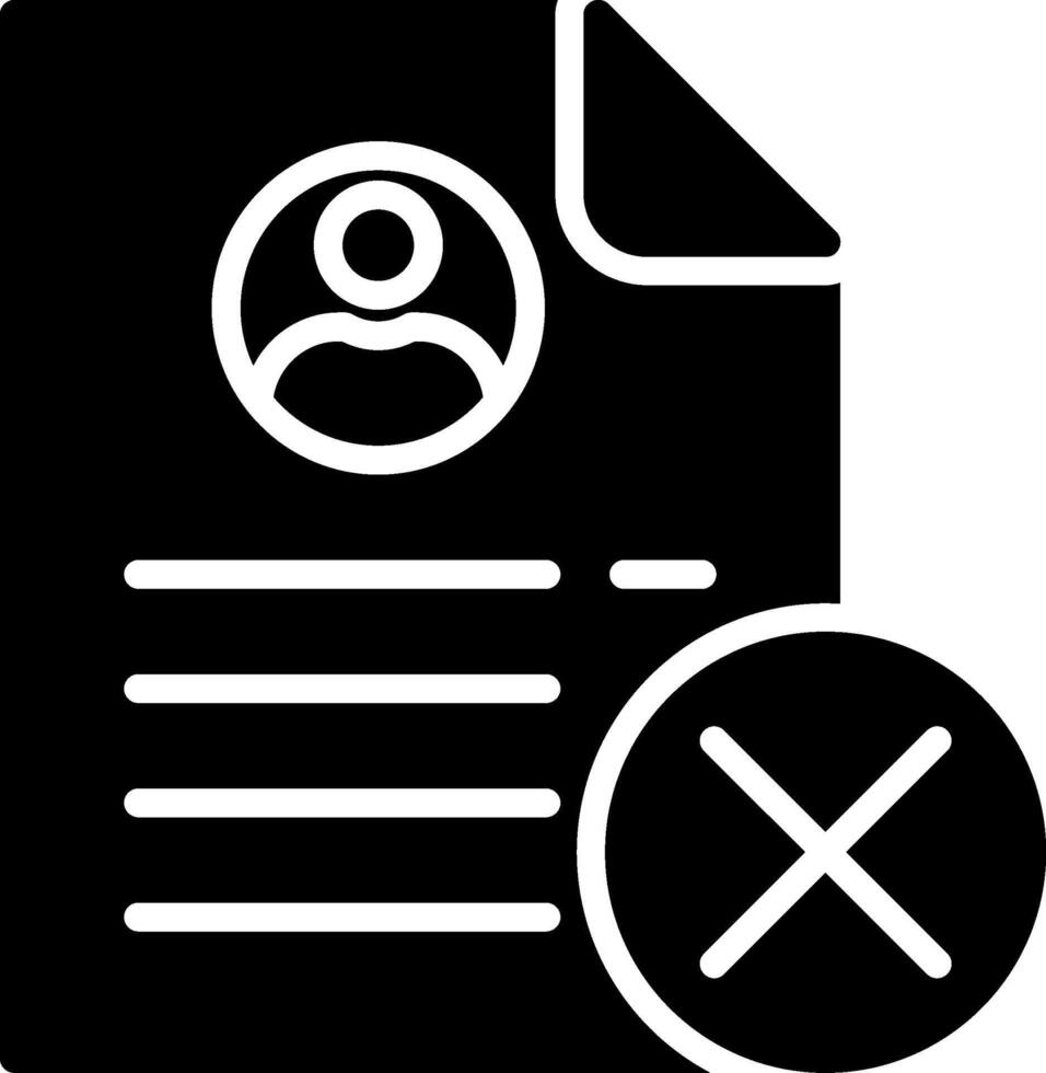 Denied Glyph Icon vector
