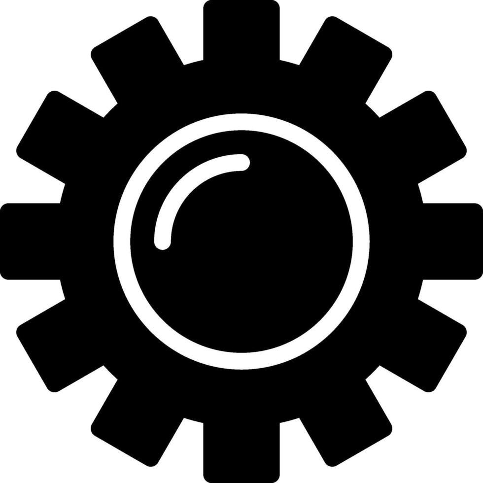 Setting Glyph Icon vector