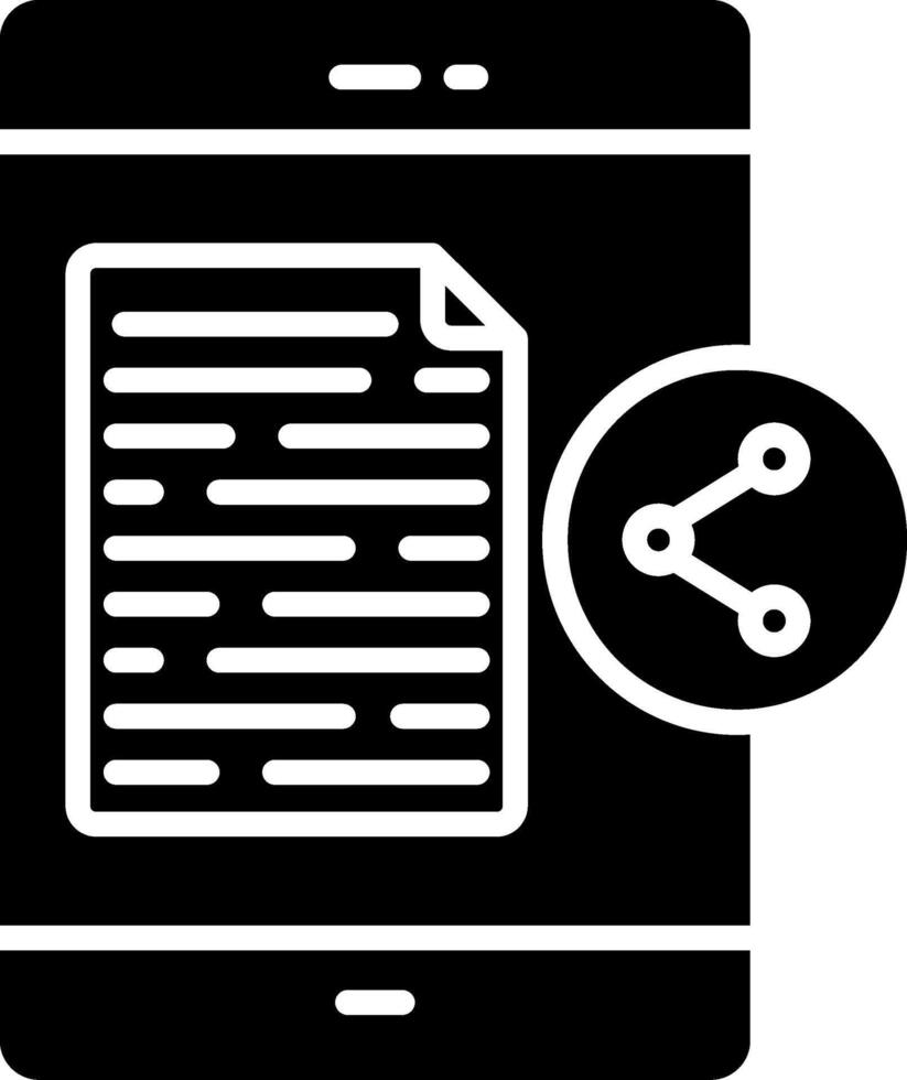 Sharing Content Glyph Icon vector
