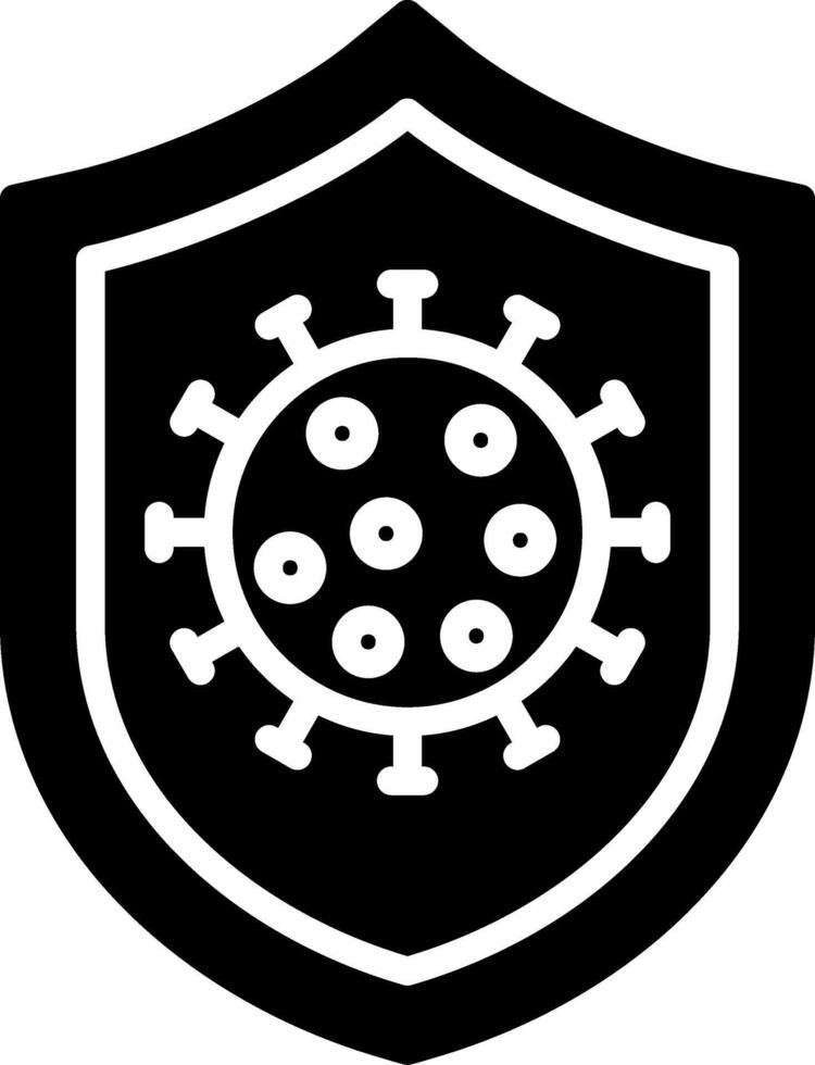 Shield Glyph Icon vector