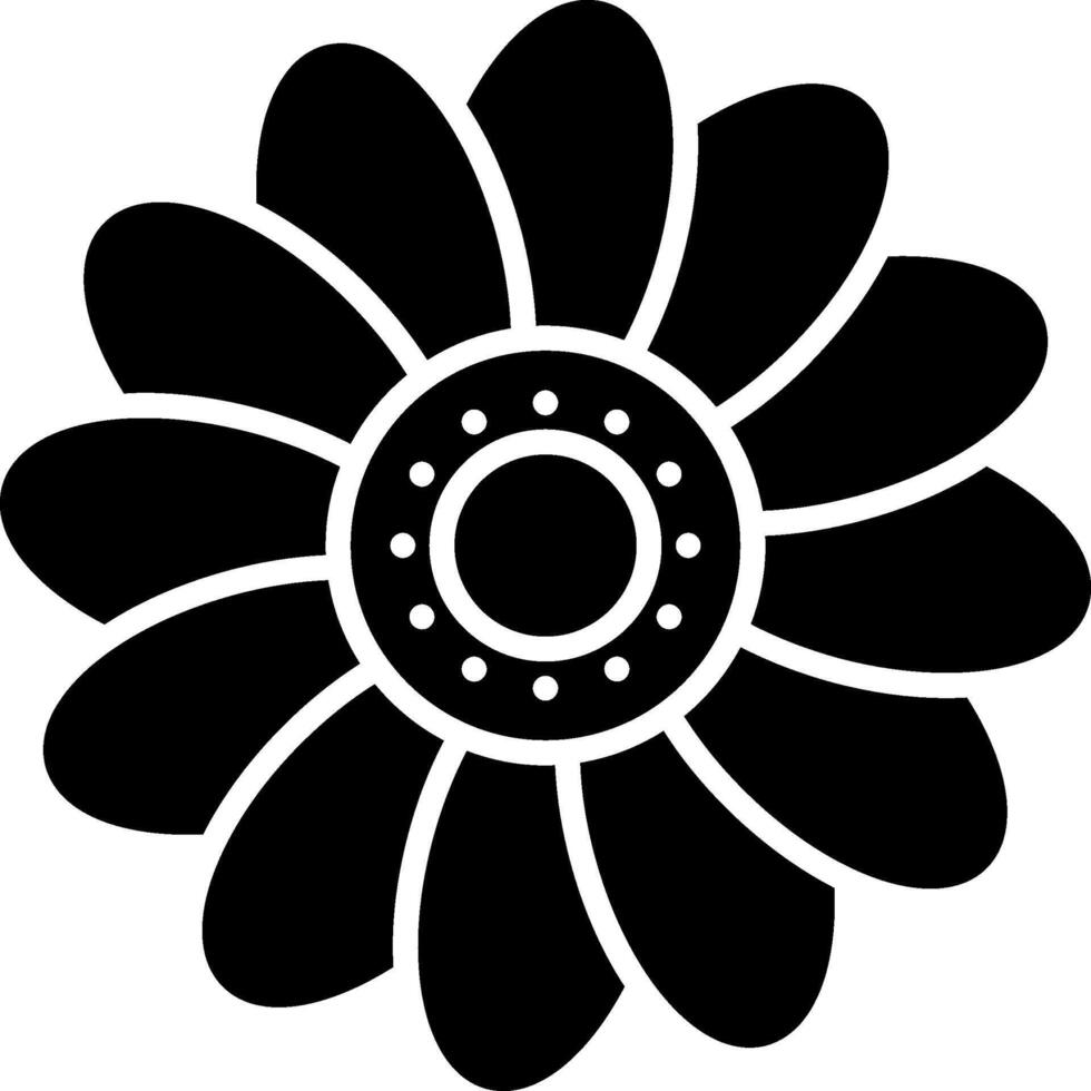 Daisy Glyph Icon vector