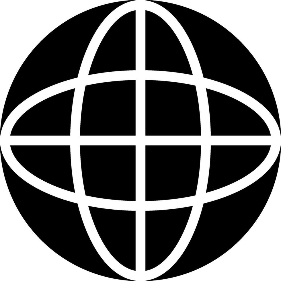 Globe Glyph Icon vector