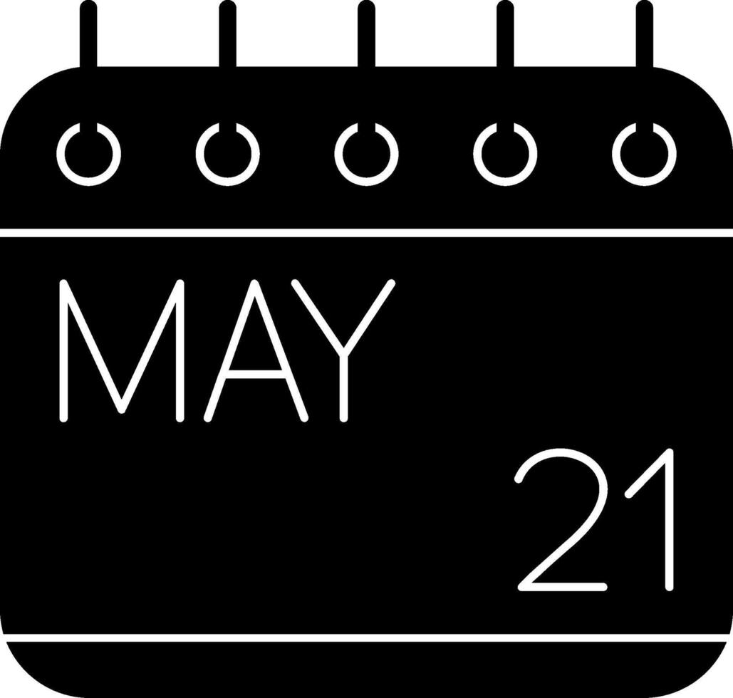 May Glyph Icon vector