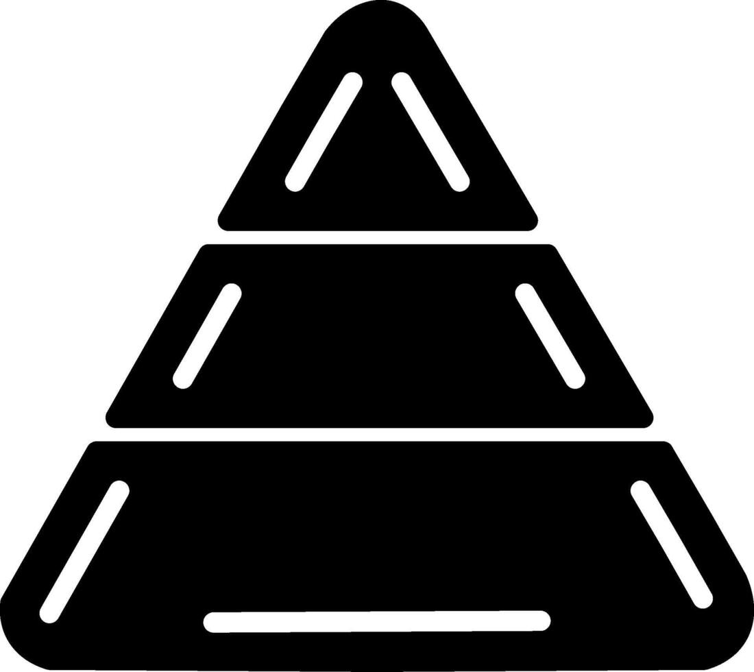 Pyramid Glyph Icon vector