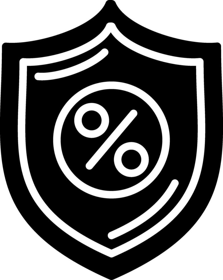 Shield Glyph Icon vector