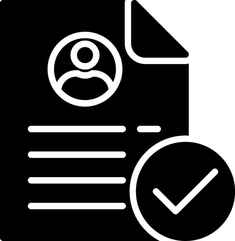 Accepted Glyph Icon vector