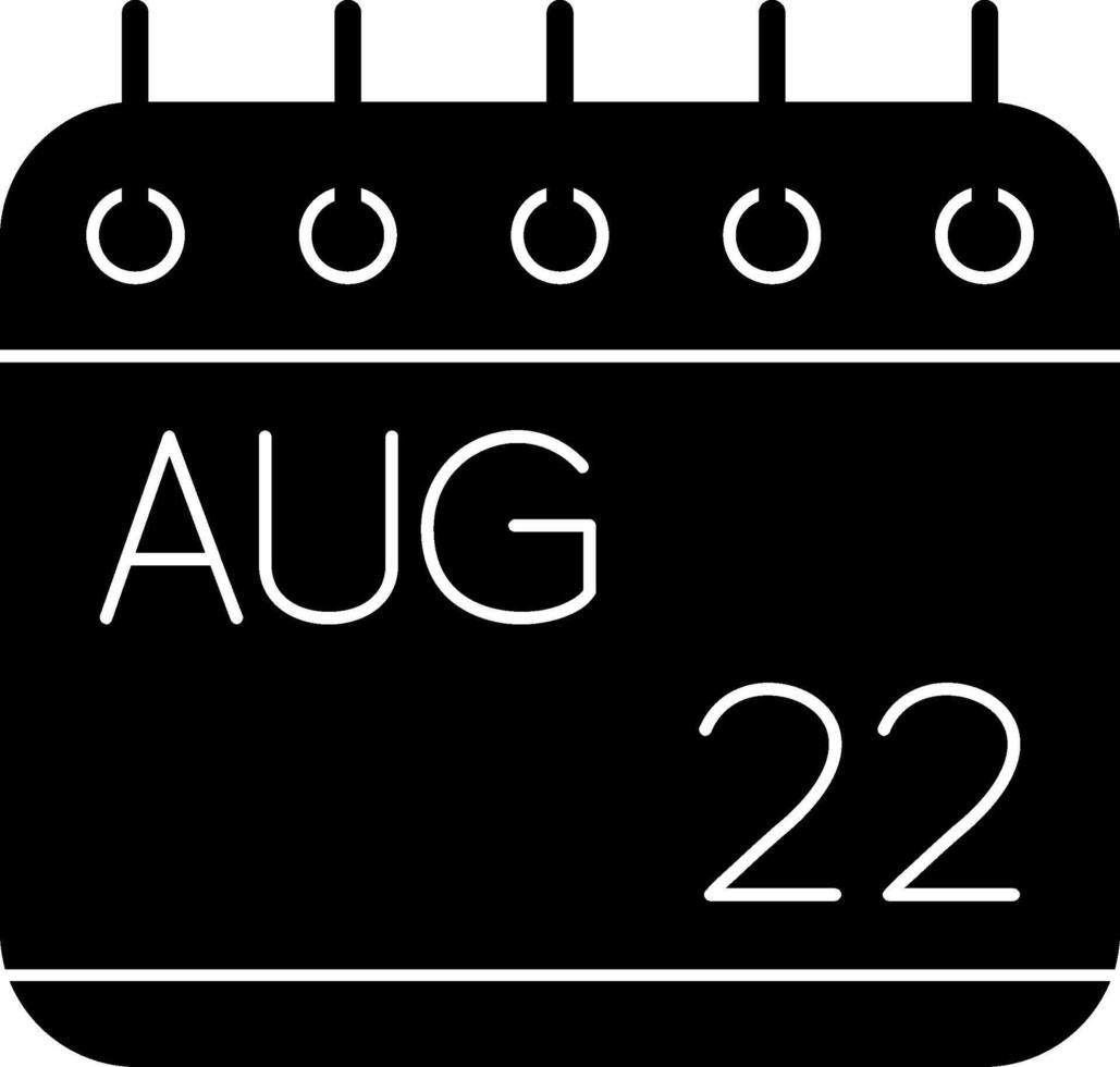 August Glyph Icon vector
