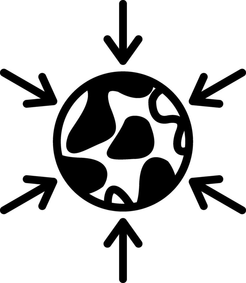Gravity Glyph Icon vector