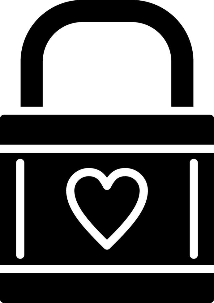 Pad Lock Glyph Icon vector