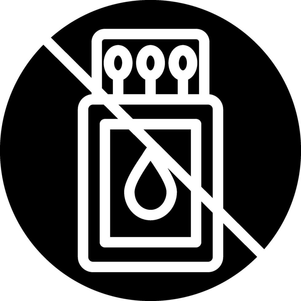 No Fire Glyph Icon vector