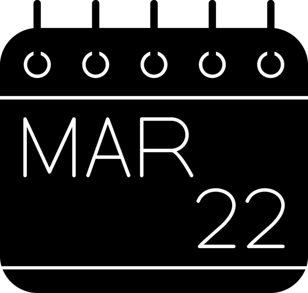 March Glyph Icon vector