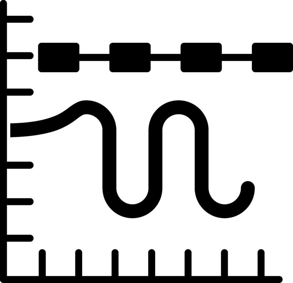Multiple Trend Chart Glyph Icon vector