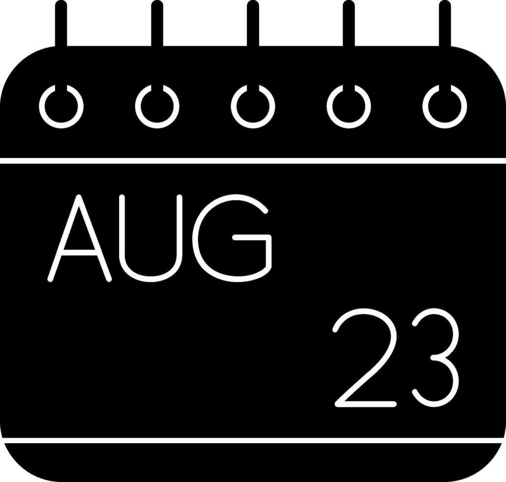 August Glyph Icon vector