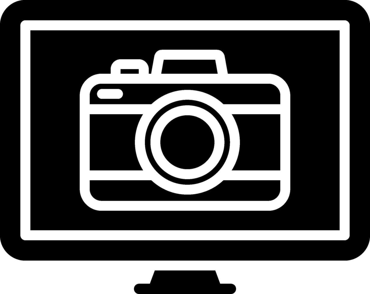 Camera Glyph Icon vector