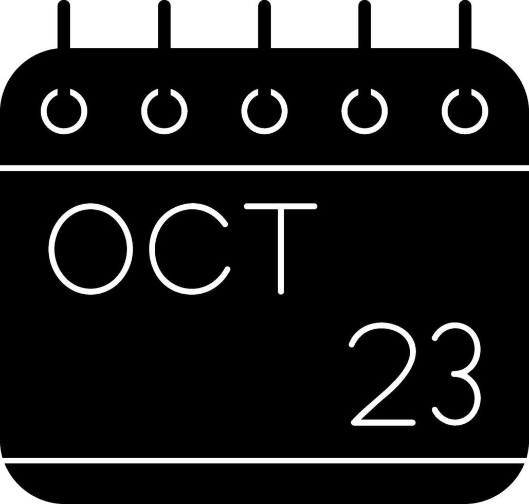 October Glyph Icon vector