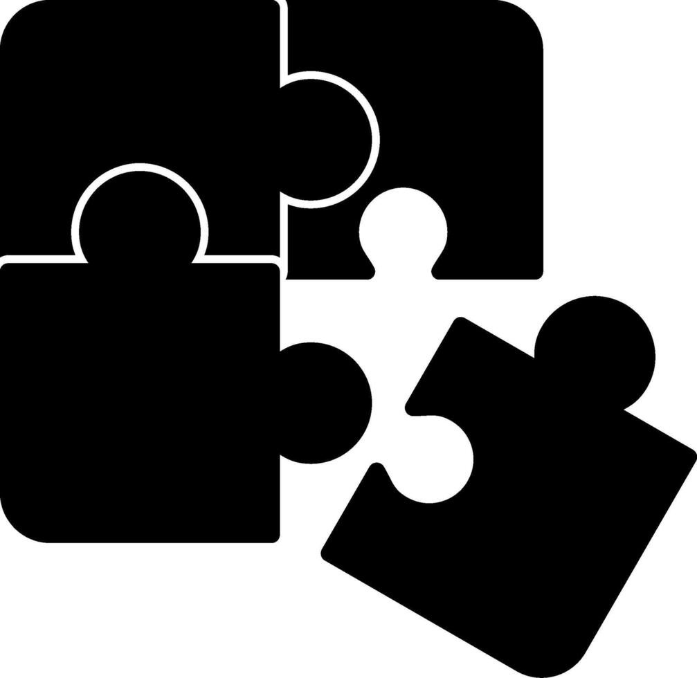 Puzzle Glyph Icon vector