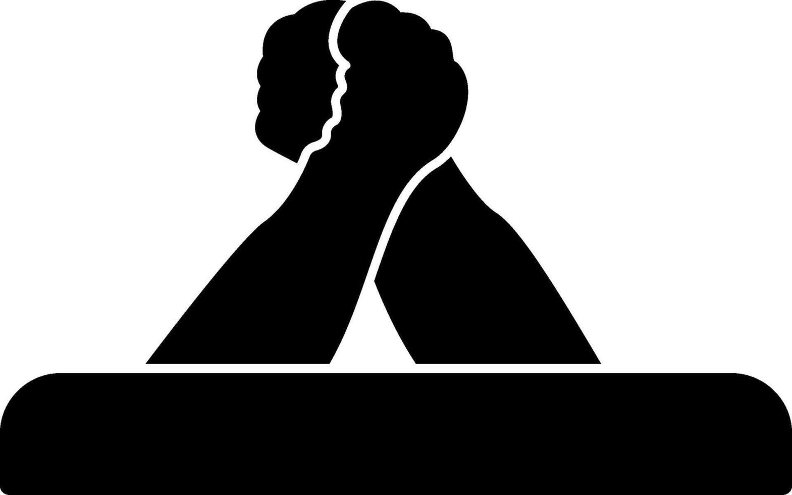 Arm Wrestling Glyph Icon vector