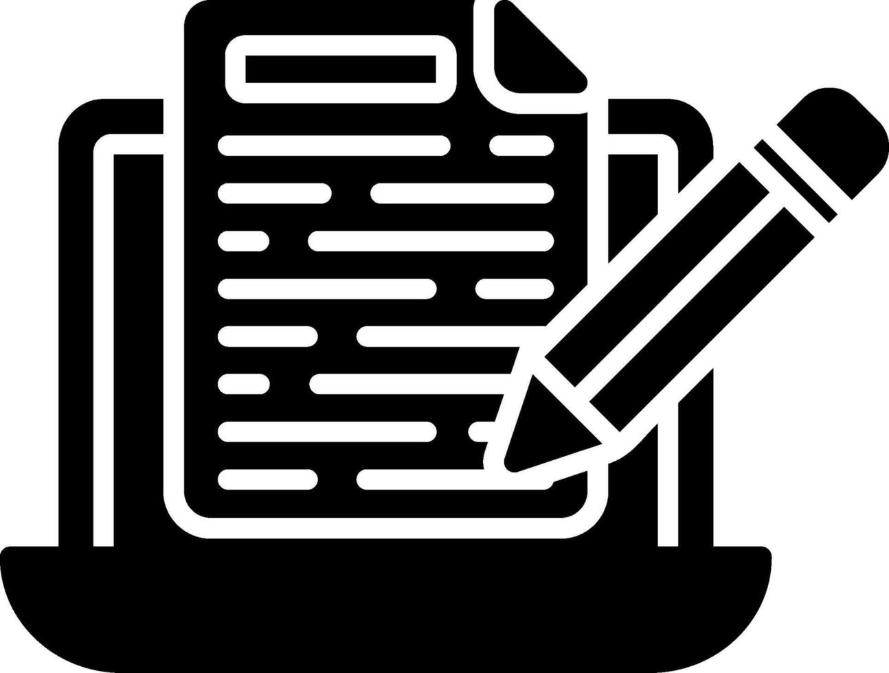 Blog Glyph Icon vector