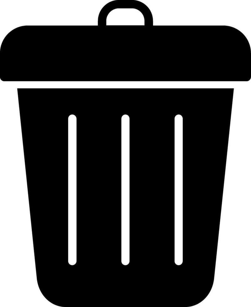Trash Glyph Icon vector