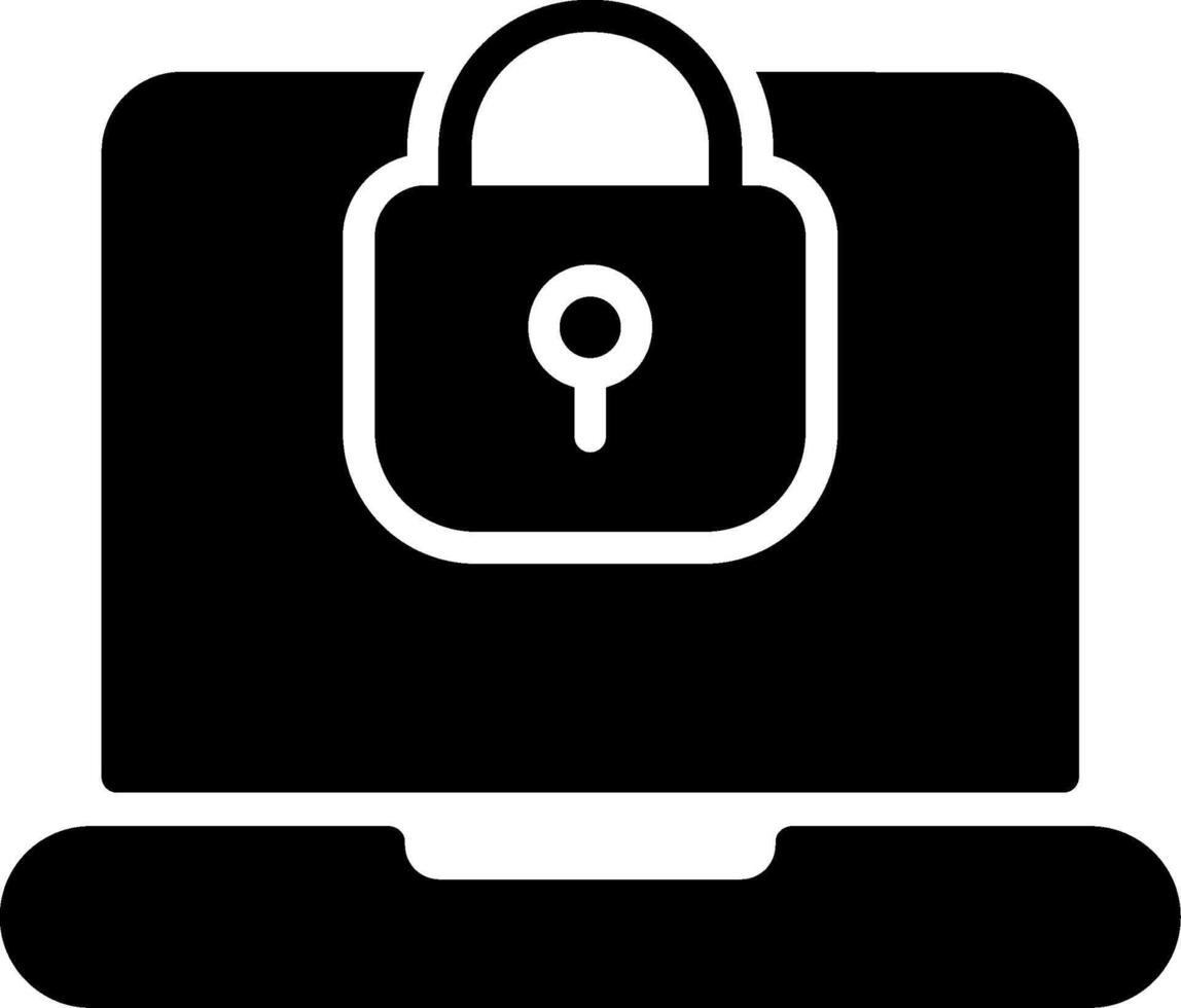 Web Security Glyph Icon vector