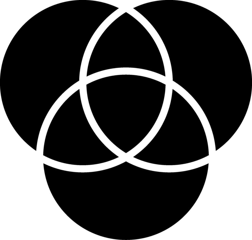 Venn Diagram Glyph Icon vector