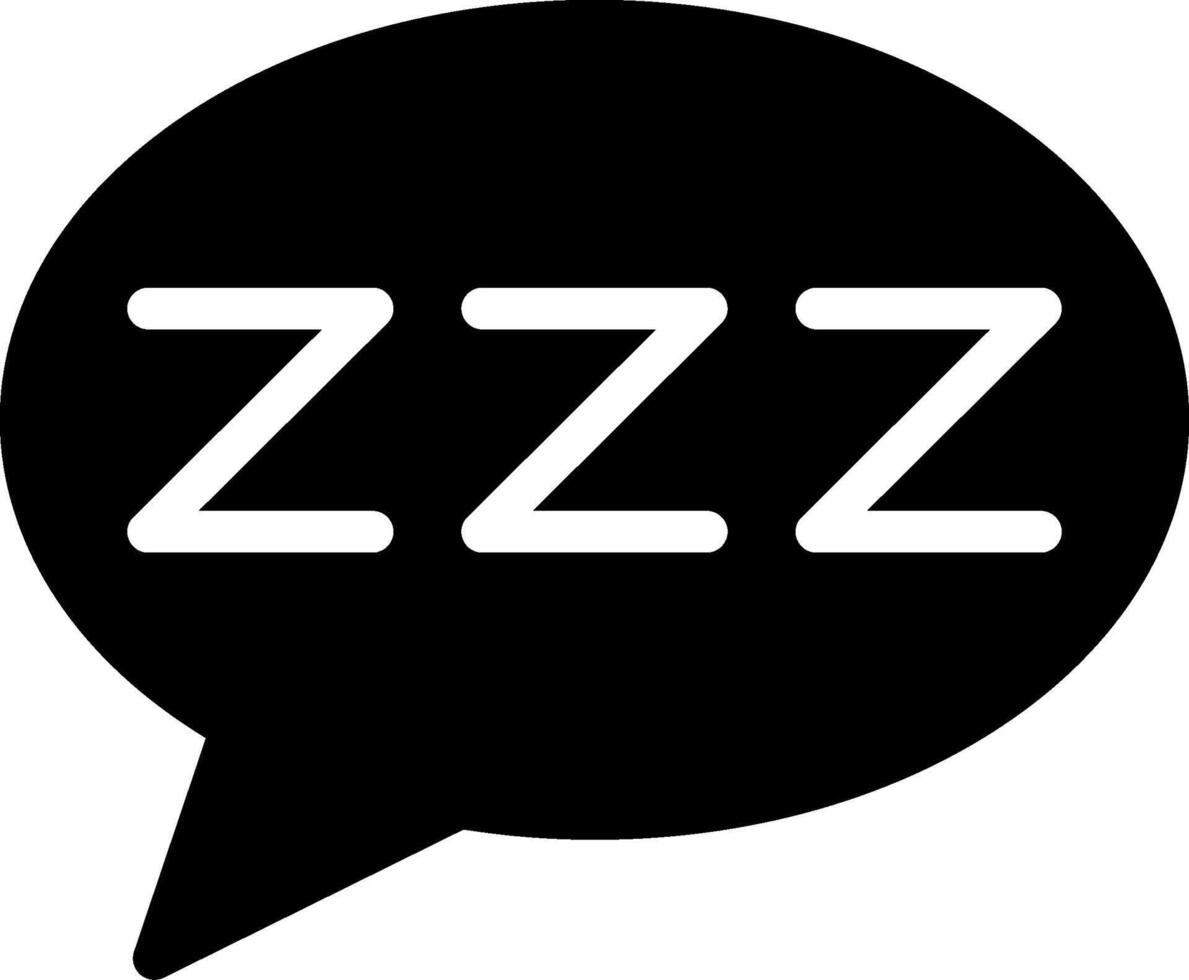 Sleep Glyph Icon vector