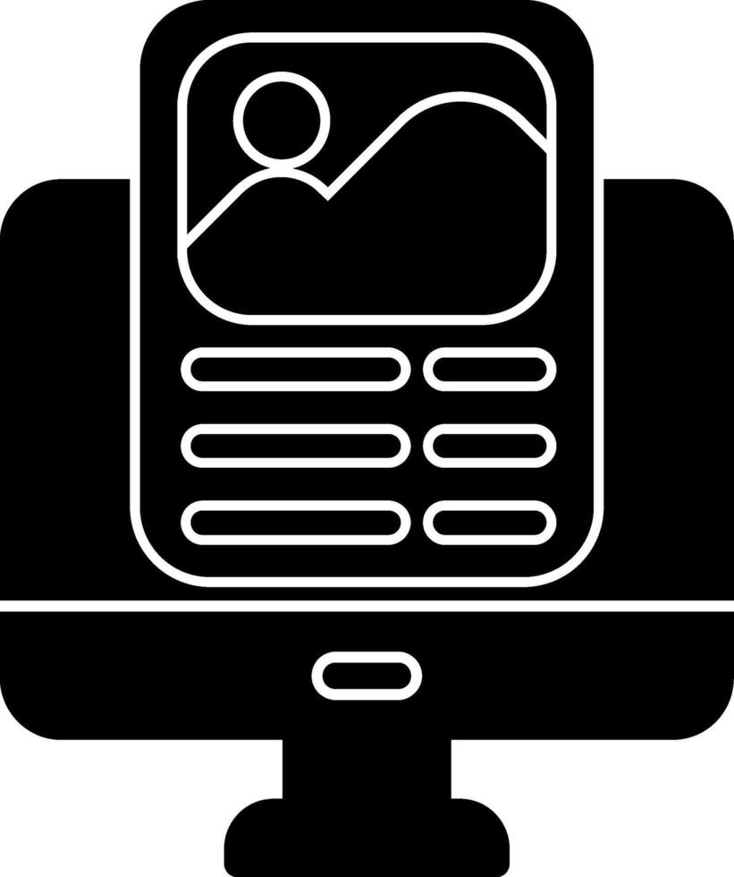 Statics Glyph Icon vector