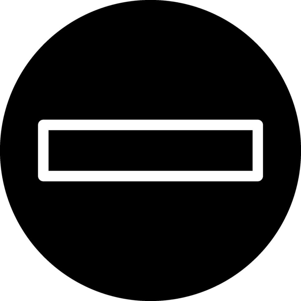 Minus Glyph Icon vector