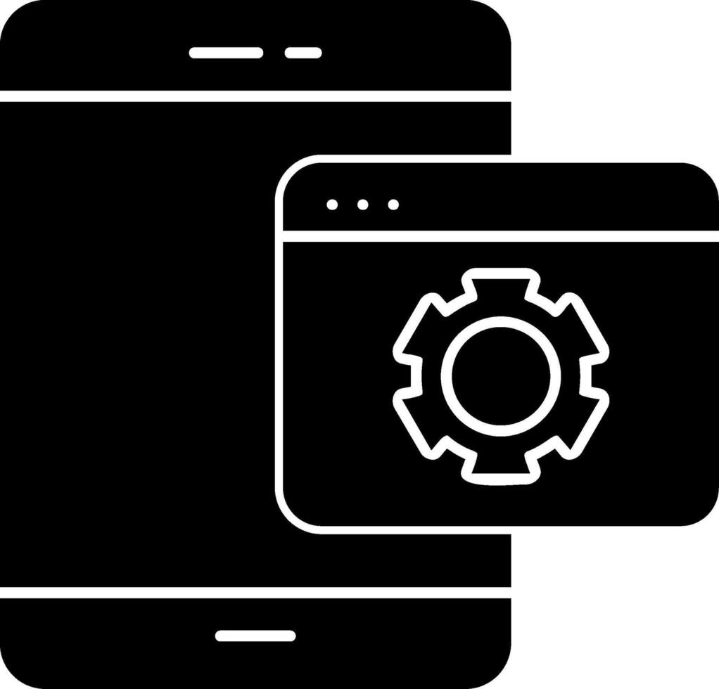 Web Optimization Glyph Icon vector