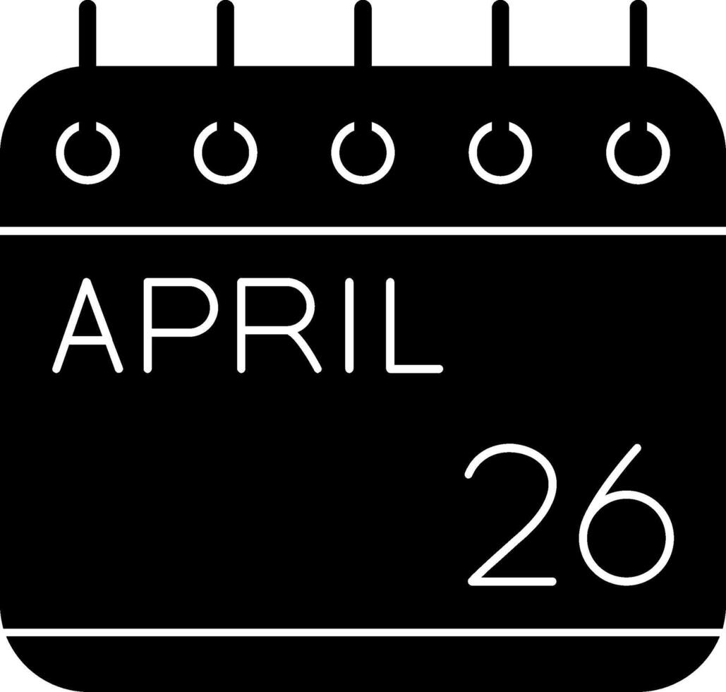 April Glyph Icon vector