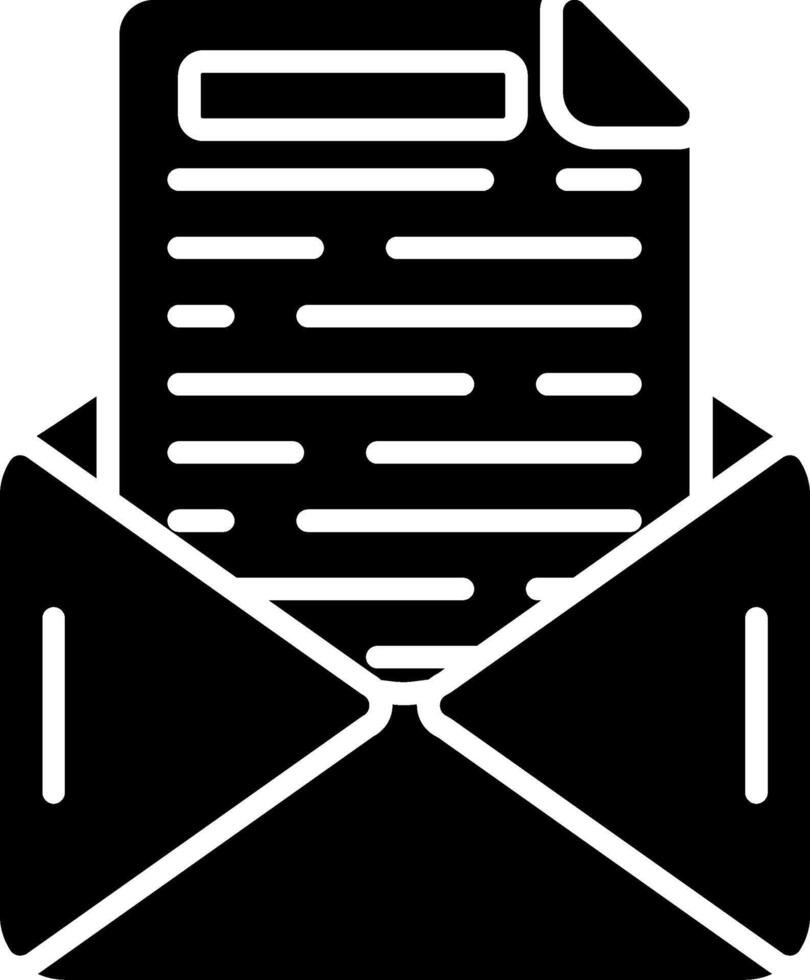 Email Marketing Glyph Icon vector