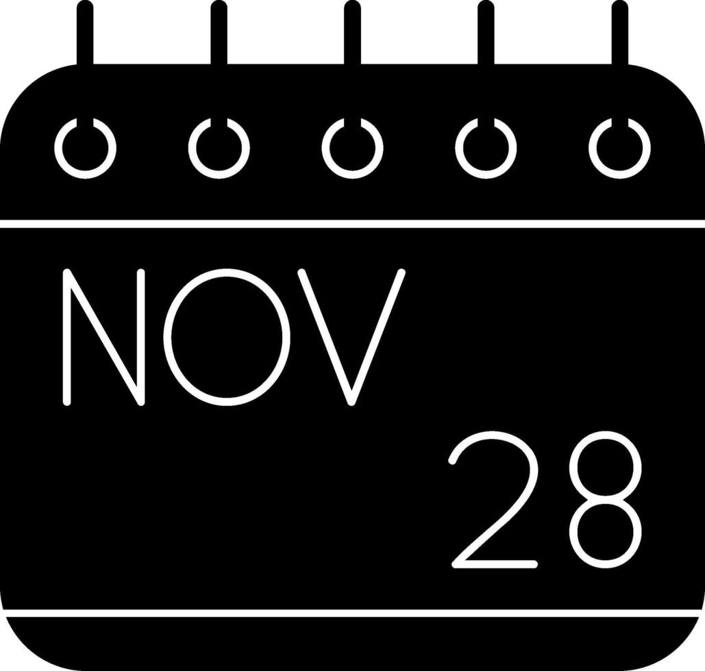 November Glyph Icon vector